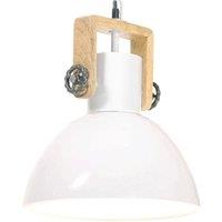 Berkfield Home Industrial Hanging Lamp 25 W White Round 30 cm E27