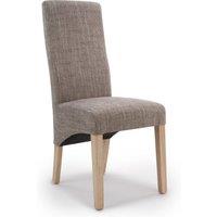 Shankar Baxter Wave Back Tweed Oatmeal Dining Chair in Beige