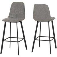 Seconique Quebec Bar Chair (PAIR) in Charcoal