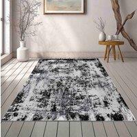 Desire Rugs Serenity Modern Abstract Acrylic Area Rug - Contemporary Style for Living Room, Bedroom or Hallway in Black | Size: 160 cm x 230 cm