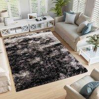 Desire Rugs Modern Soft Two Tone Shimmer Shaggy Area Rugs in Dark Grey | Size: 120 cm x 170 cm