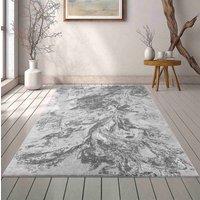 Desire Rugs Serenity Modern Abstract Area Rug - Flowing Water-Inspired Design for Living Room, Bedroom, Hallway in Grey | Size: 160 cm x 230 cm
