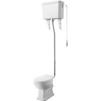 Balterley Traditional High Level Toilet Pan, Cistern, Flush Pipe Kit - White