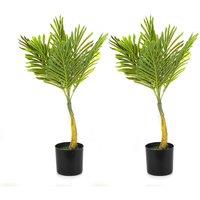 Voltico Set of 2 Artificial Palm Leaves 70cm in Green