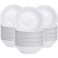Argon Tableware 18cm White Cereal Bowls Set of 36 - Durable Soup Ramen & Dessert Bowls