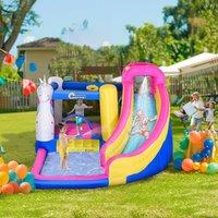 OUTSUNNY 5 in 1 Bouncy Castle for Children, with Blower for Ages 3-8 Years