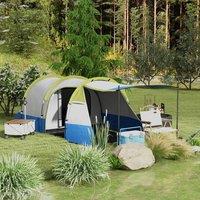 OUTSUNNY 2-3 Man Camping Tent, Family Tent with Bedroom, Living Room, Porch in Green