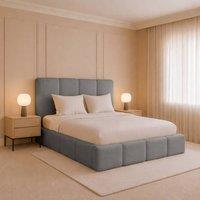 Desire Deco Monaco Plush Velvet Upholstered Bed Frame - Double, King & Super King in Grey | Size: Single