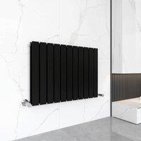 MCC Direct Designer Flat Panel Double Radiator 600x748mm Black | Size: 600x748
