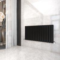 MCC Direct Designer Flat Panel Double Radiator 600x1020mm Black | Size: 600x1020