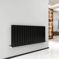 MCC Direct Designer Flat Panel Double Radiator 600x1156mm Black | Size: 600x1156