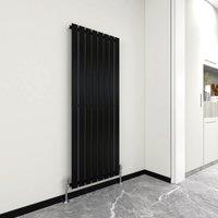 MCC Direct Designer Flat Panel Single Radiator 1600x544mm Black | Size: 1600x544