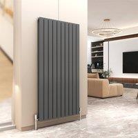 MCC Direct Designer Flat Panel Double Radiator 1600 x 680 Anthracite in Grey | Size: 1600x680