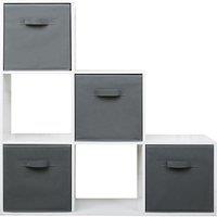 Home Garden Direct Jane - 123 Ladder Bookcase with baskets - White | Size: 1 Pack