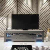 Creative Furniture Aria TV Unit 160cm - A Sleek & Functional Cabinet with Gloss Doors & LED Lights in Dark Grey