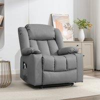 Artemis Home Sheridan Dual Motor Electric Riser Recliner with Massage & Heat in Grey