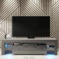 Creative Furniture Aria TV Unit 160cm - Dark Grey with Gloss Doors & LED Lights