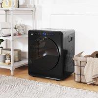 HOMCOM 4kg Portable Vented Tumble Dryer Machine with Timer, 6 Heat Settings in Black
