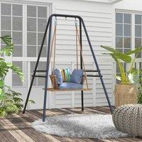 OUTSUNNY Hammock Chair Stand Metal Frame Hammock Stand Only, Black