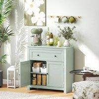 HOMCOM Sideboard, Kitchen Storage Cabinet w/ Adjustable Shelf, Drawer in Green