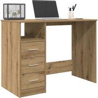 Berkfield Home Desk Artisan Oak 102x76x50 cm Engineered Wood in Brown | Size: 102 x 76 x 50 cm