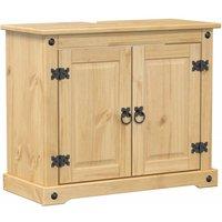 Berkfield Home Bathroom Sink Cabinet Corona 73x33x60 cm Solid Wood Pine in Tan | Size: 73 x 33 x 60 cm