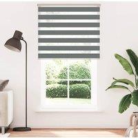 Berkfield Home Zebra Blind Dark Grey 120x230 cm Fabric Width 115.9 cm Polyester