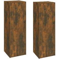 Berkfield Home TV Cabinets 2 pcs Smoked Oak 30.5x30x90 cm Engineered Wood in Brown