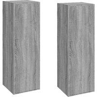 Berkfield Home TV Cabinets 2 pcs Grey Sonoma 30.5x30x90 cm Engineered Wood