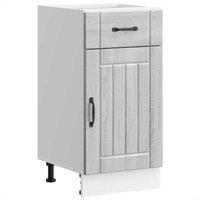 Berkfield Home Kitchen Base Cabinet Lucca Grey Sonoma Engineered Wood