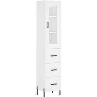 Berkfield Home Highboard White 34.5x34x180 cm Engineered Wood