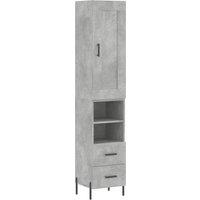 Berkfield Home Highboard Concrete Grey 34.5x34x180 cm Engineered Wood