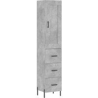 Berkfield Home Highboard Concrete Grey 34.5x34x180 cm Engineered Wood