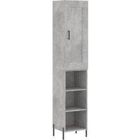 Berkfield Home Highboard Concrete Grey 34.5x34x180 cm Engineered Wood