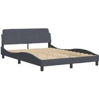 Berkfield Home Elegant Bed Frame without Mattress Dark Grey 135x190 cm Double Velvet