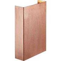 Nordlux Modern Outdoor Wall Light Brown Copper Intergrated LED Coastal/Marine Safe - Mains Powered, IP54