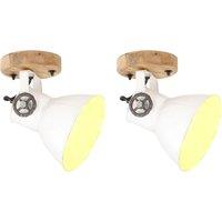 Berkfield Home Industrial Wall/Ceiling Lamps 2 pcs White 20x25 cm E27