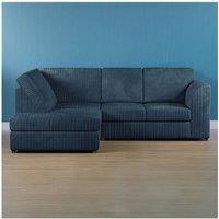 Furniture 786 Hannah Jumbo Cord Full Back 4 Seater Left Hand Facing Corner Sofa in Navy