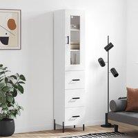 Berkfield Home Highboard White 34.5x34x180 cm Engineered Wood