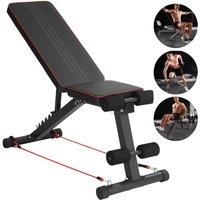 Havendro Foldable Weight Bench Adjustable Strength Training in Black