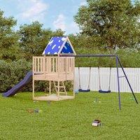 Berkfield Home Outdoor Playset Solid Wood Pine in Brown