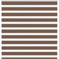 Berkfield Home Zebra Blind Brown 150x150 cm Fabric Width 145.9 cm Polyester
