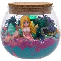 H&O Direct Kids Mermaid Terrarium Craft Kit with Changing LED Light & Remote