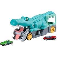 Living and Home Crocodile Swallowing Truck Toy with 2pcs Mini Car for Kids in Turquoise