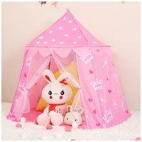 Living and Home Portable Foldable Kids Castle Play TentIndoor and Outdoor, Easy to Install in Pink