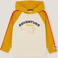 Monsoon Boy's Adventure Hooded Long Sleeve Top Cream | Size: 7-8 Years