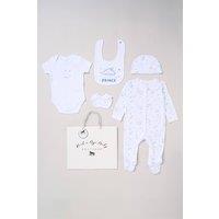 Rock a Bye Baby Cotton 5-Piece Baby Gift Set in White | Size: 0-3 m