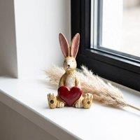 Garden Greatness Sitting Red Heart Jasper Rabbit | Size: 1 Pack