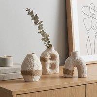 Garden Greatness Maison Textured Stoneware Loop Vase Trio | Size: 1 Pack