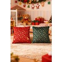 Living and Home Christmas Themed Plush Throw Pillows | Size: 45 cm x 45 cm